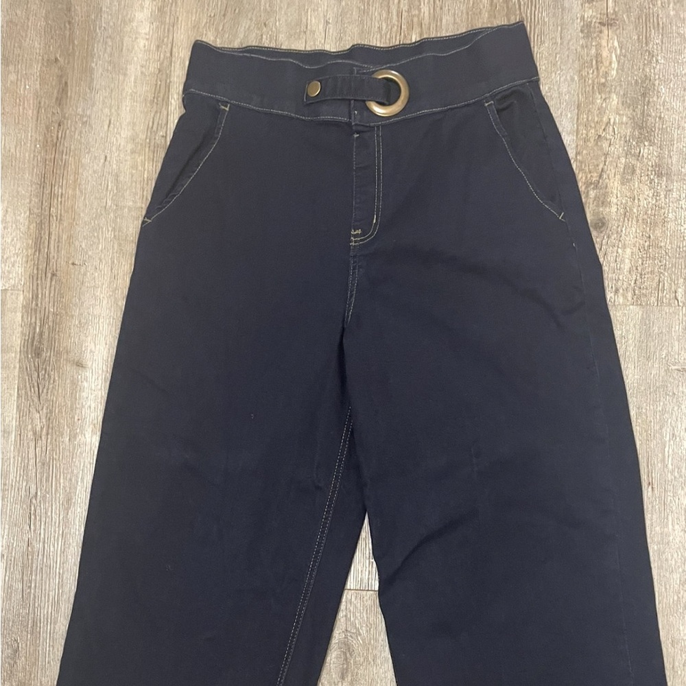 Bill Blass Navy Flare & Wide Leg Jeans